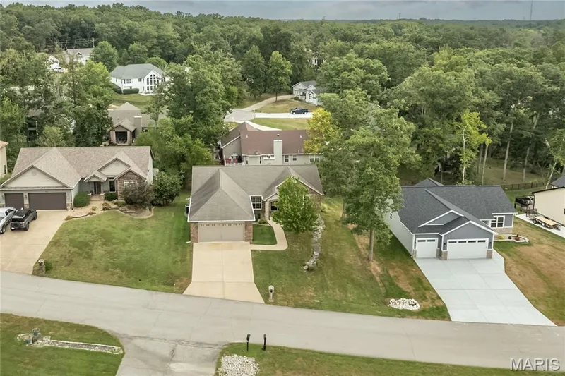 Aerial view of house — 10495 Walnut Lane, Foristell, MO 63348