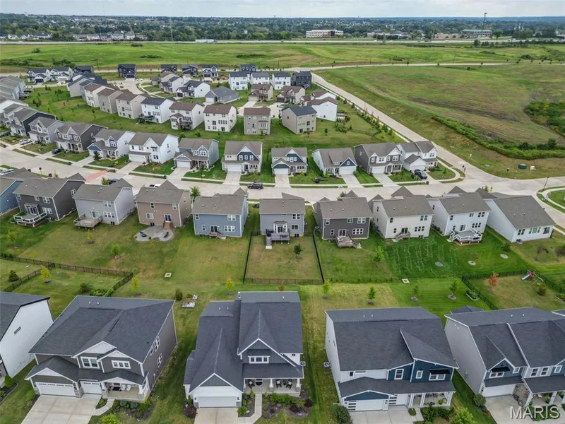 Rear Aerial View of Home — 337 Dalriada Boulevard, O'Fallon, MO 63368