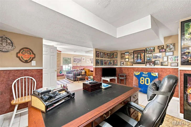 Office looks out to the family room — 16337 Centerpointe Drive, Grover, MO 63040