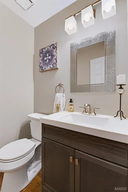 updated half bath on main level — 209 Harbour Pointe Drive, Grover, MO 63040