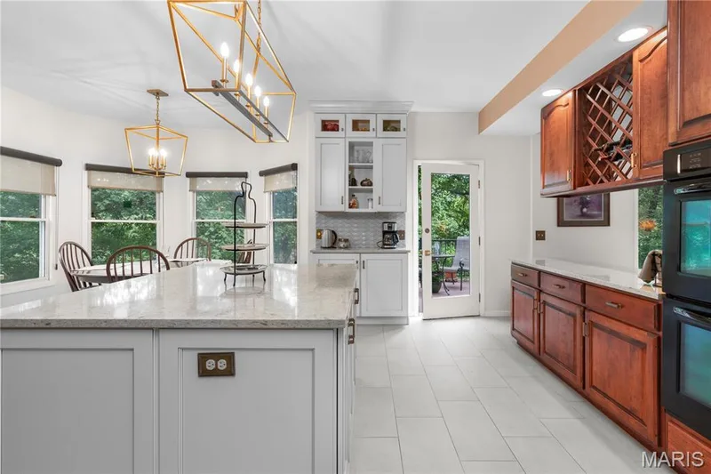 The beautifully-made built-in beverage/coffee station is a "Wow!" It has plenty of storage for all your beverage needs. — 19342 Dogwood Valley Court, Wildwood, MO 63038