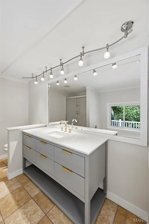 Primary bathroom with updated vanity. — 18409 Woodland Meadows Drive, Wildwood, MO 63038