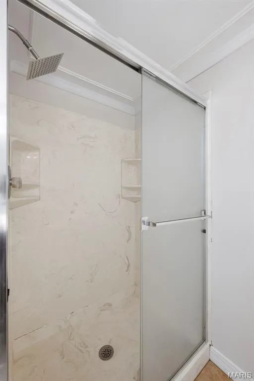 Primary bathroom shower. — 18409 Woodland Meadows Drive, Wildwood, MO 63038