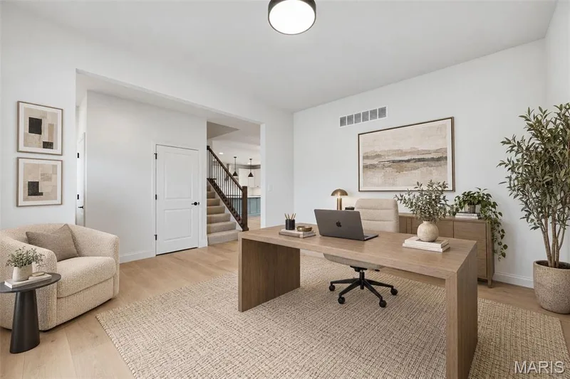 Main Floor Office shown with Virtual Staging — 547 Ryehill Drive, St Peters, MO 63376