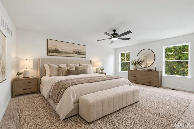 Primary Bedroom Suite shown with Virtual Staging — 547 Ryehill Drive, St Peters, MO 63376