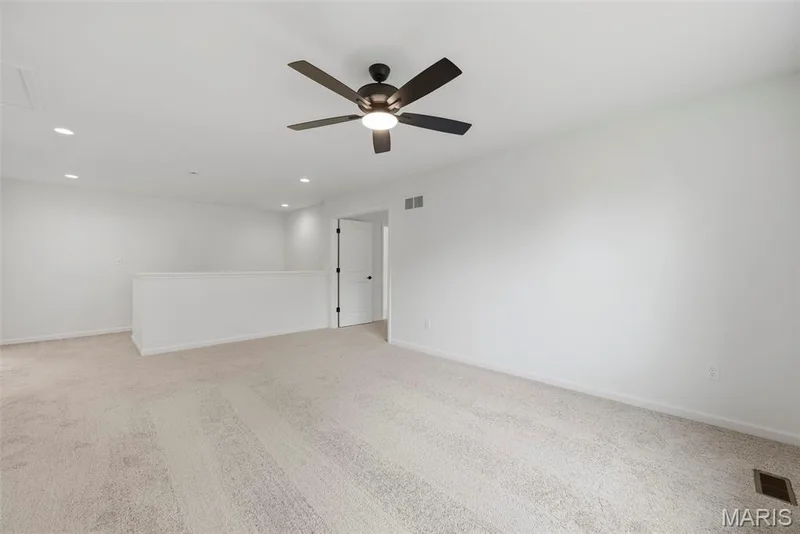 Loft with Ceiling Fan and Recessed Lighting — 547 Ryehill Drive, St Peters, MO 63376