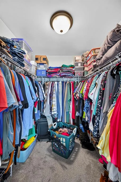 Walkin closet in primary bedroom — 1516 Wainscott Drive, O'Fallon, MO 63366