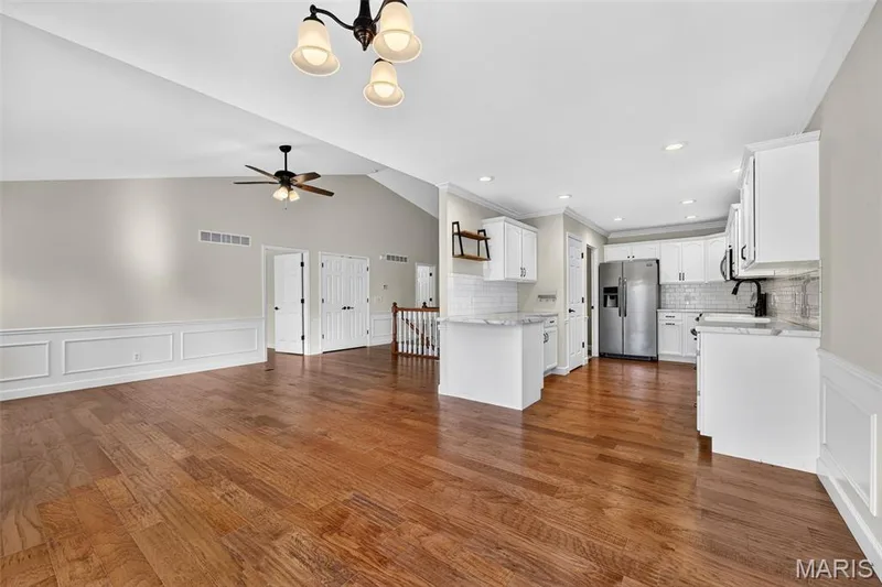 Breakfast room into kitchen open to great room — 114 Savannah Terrace, Wentzville, MO 63385