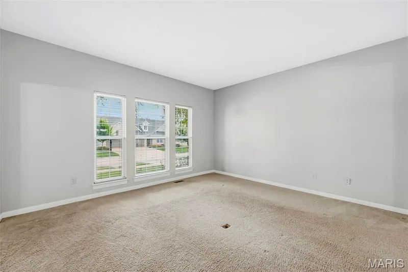 Living Room with 9 Foot Ceilings and Triple Window — 223 Chestnut Hill Drive, O'Fallon, MO 63368