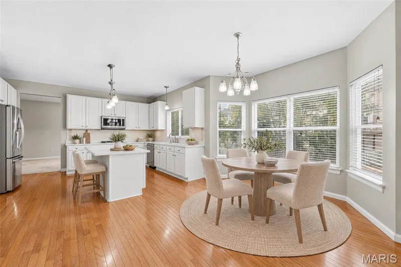 Virtually Staged Photo of the Kitchen and Breakfast Room — 223 Chestnut Hill Drive, O'Fallon, MO 63368