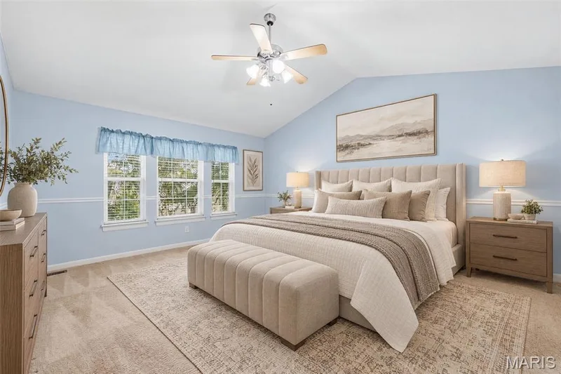Virtually Staged Photo of the Primary Suite — 223 Chestnut Hill Drive, O'Fallon, MO 63368