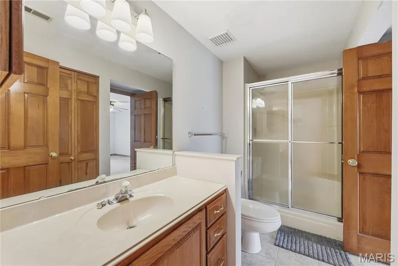 Third full bath in the lower level — 1409 Boone Valley Ridge, Augusta, MO 63332