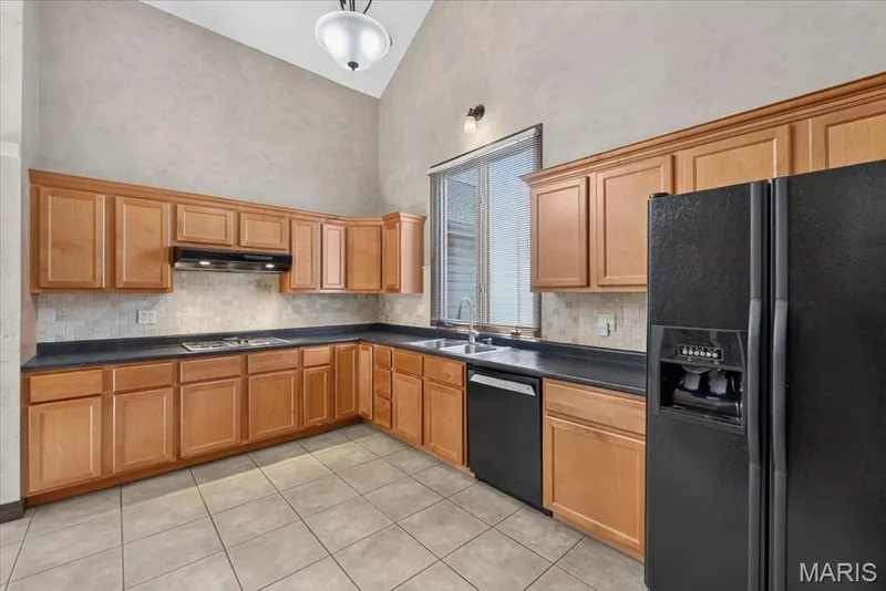 Kitchen with vaulted ceiling — 14418 W Open Meadow Court W, Chesterfield, MO 63017
