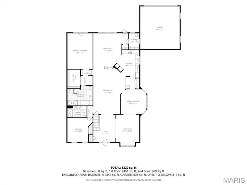Main level floor plan — 14418 W Open Meadow Court W, Chesterfield, MO 63017