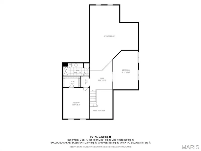 Upper level floor plan — 14418 W Open Meadow Court W, Chesterfield, MO 63017