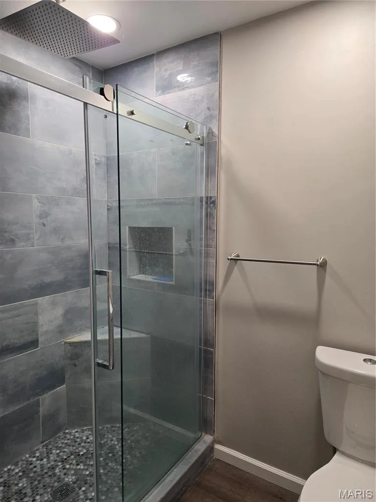 Large walk-in shower with HUGE rainfall showerhead — 266 Savoy Drive, Lake St. Louis, MO 63367
