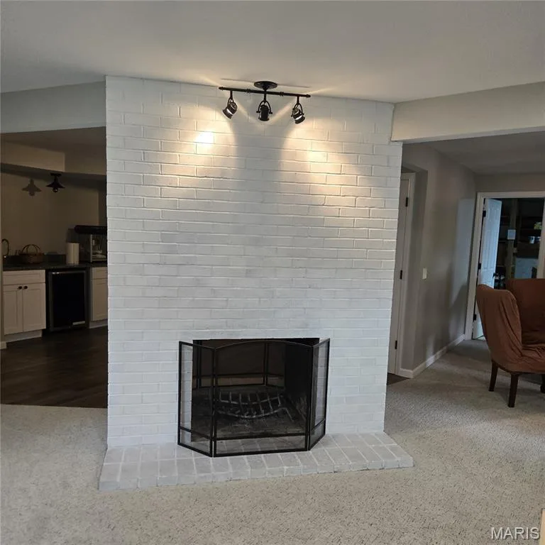 Basement woodburning fireplace — 266 Savoy Drive, Lake St. Louis, MO 63367