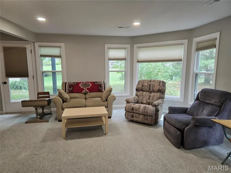 Family room in lower level - LOTS of natural light! — 266 Savoy Drive, Lake St. Louis, MO 63367