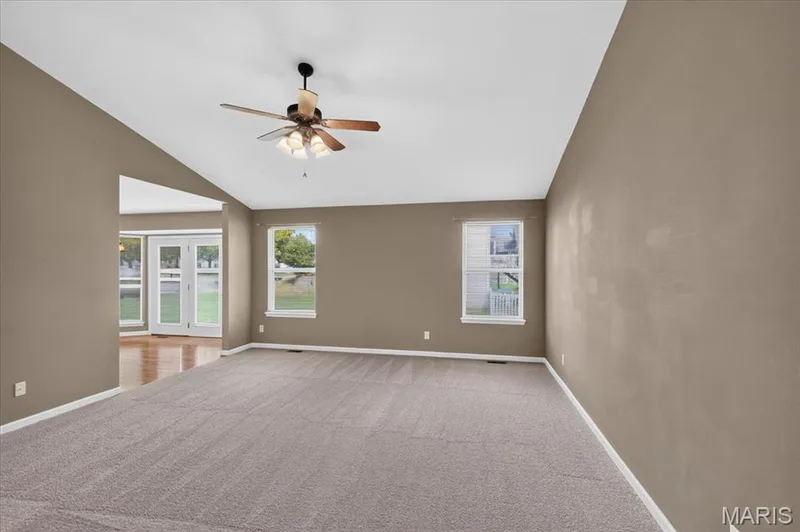 You will love the vaulted ceiling, natural lighting and fresh paint with new carpeting. — 11 Swift Creek Court, St Peters, MO 63376