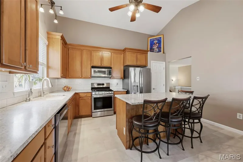 Honed granite counters — 11 Lambeth Lane, Dardenne Prairie, MO 63368