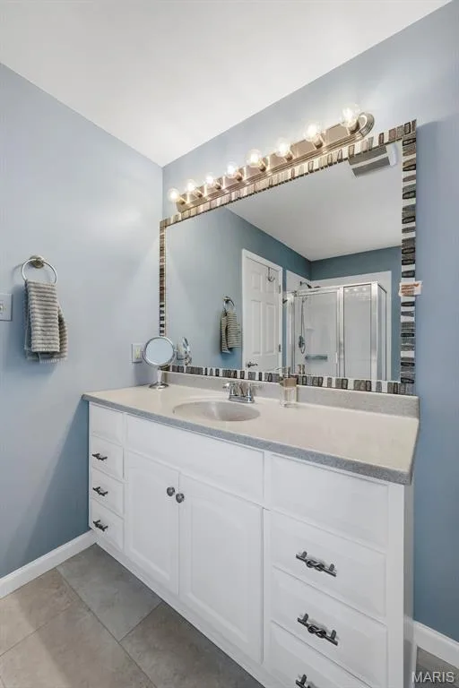 custom vanity mirror & Luxury vinyl tile — 11 Lambeth Lane, Dardenne Prairie, MO 63368