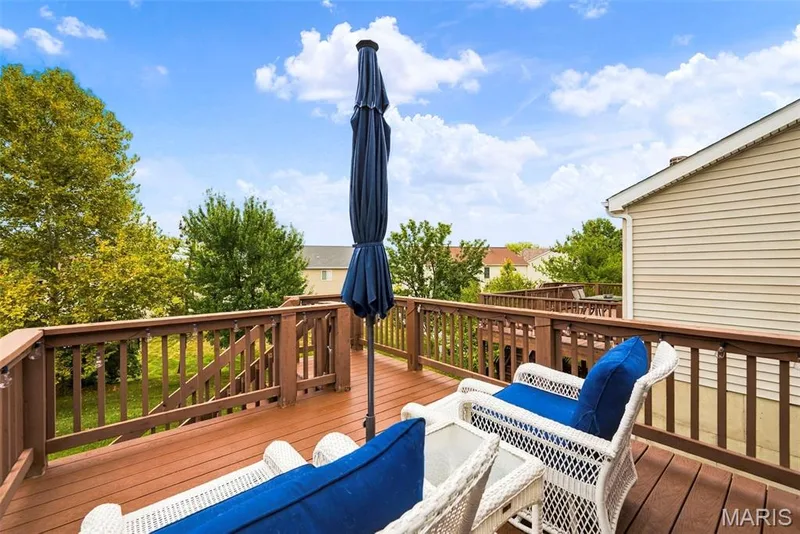 Spacious deck off dining room — 11 Lambeth Lane, Dardenne Prairie, MO 63368