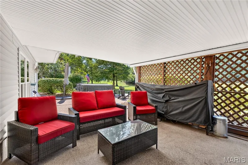 Covered patio area. — 947 Crown Pointe Estates Drive, Wildwood, MO 63021