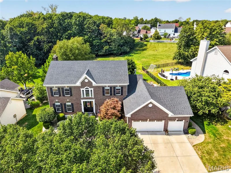 Drone view front of home. — 947 Crown Pointe Estates Drive, Wildwood, MO 63021