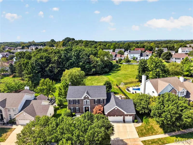 Drone view front of home. — 947 Crown Pointe Estates Drive, Wildwood, MO 63021