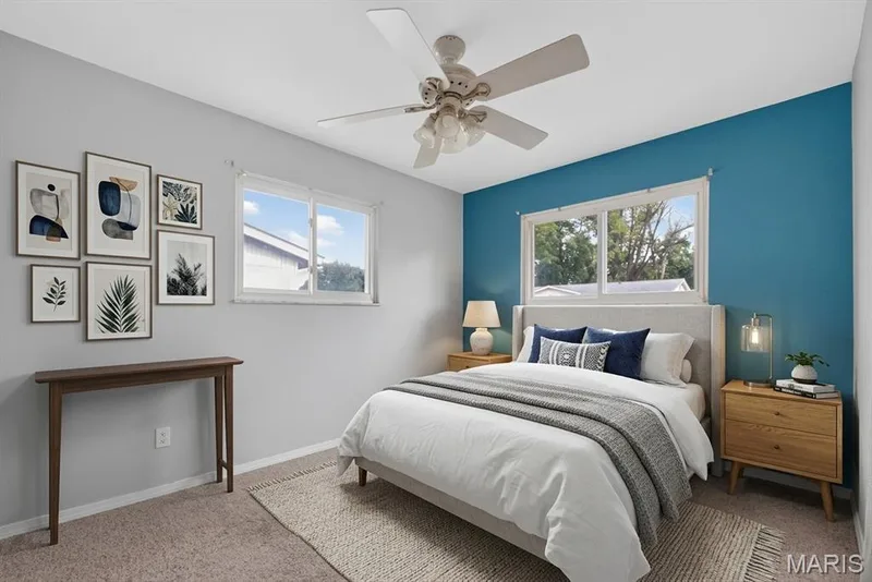 Virtually Staged Bedroom 2 — 6 Saint Violet Drive, St Peters, MO 63376