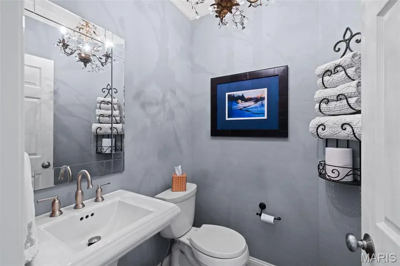 Powder room updated 2019 — 16630 Highland Summit Drive, Ballwin, MO 63011