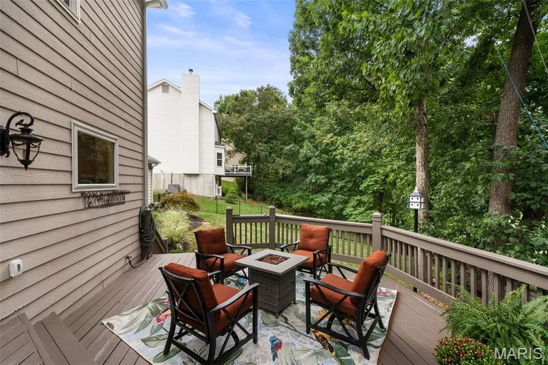 Deck , private back yard — 16630 Highland Summit Drive, Ballwin, MO 63011