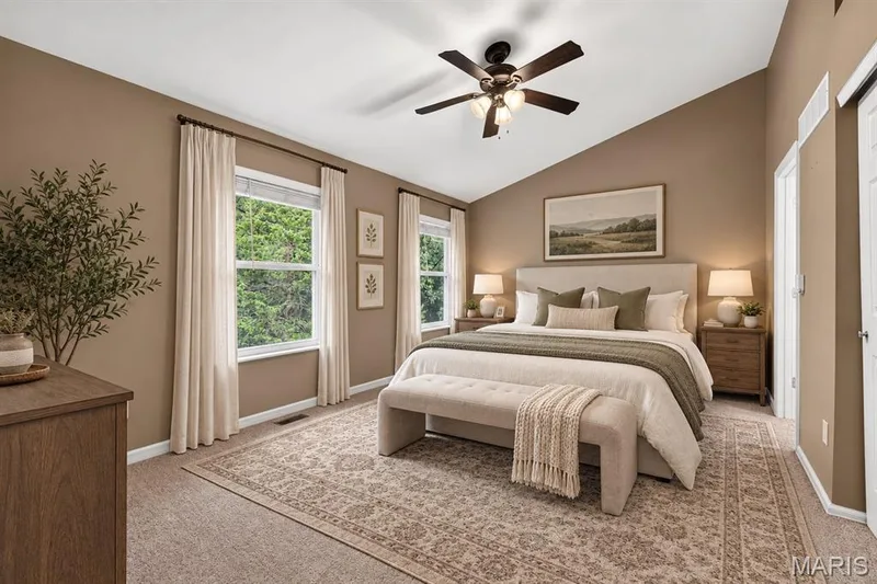 The primary suite features a vaulted ceiling, making it feel huge! — 1033 Providence Pointe Drive, Wentzville, MO 63385