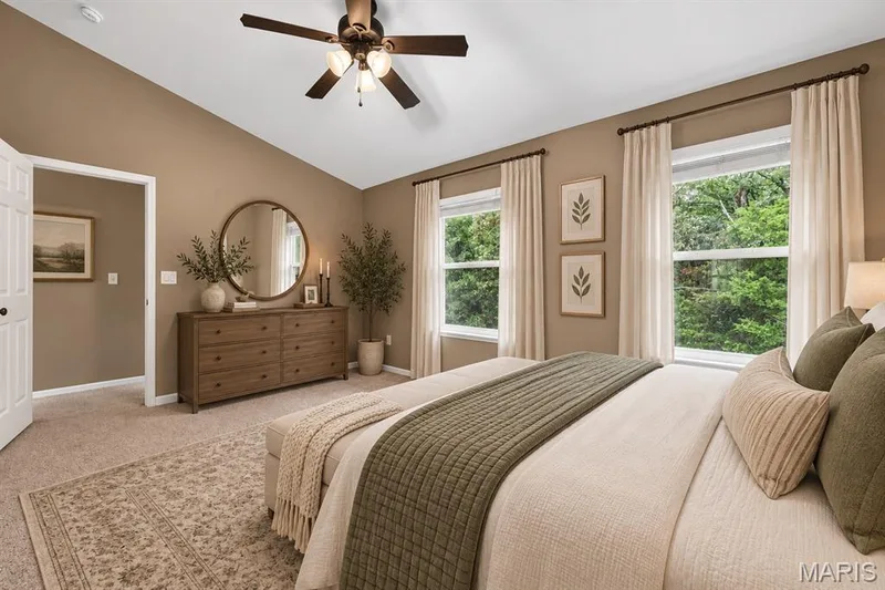 The primary bedroom has a great view of the trees! — 1033 Providence Pointe Drive, Wentzville, MO 63385