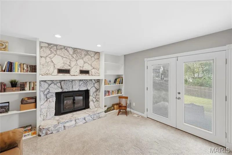 Right out the Full View Glass Doors with Built-In Blinds is the Patio & Fenced Backyard! — 27 Oak Valley Drive, St Peters, MO 63376