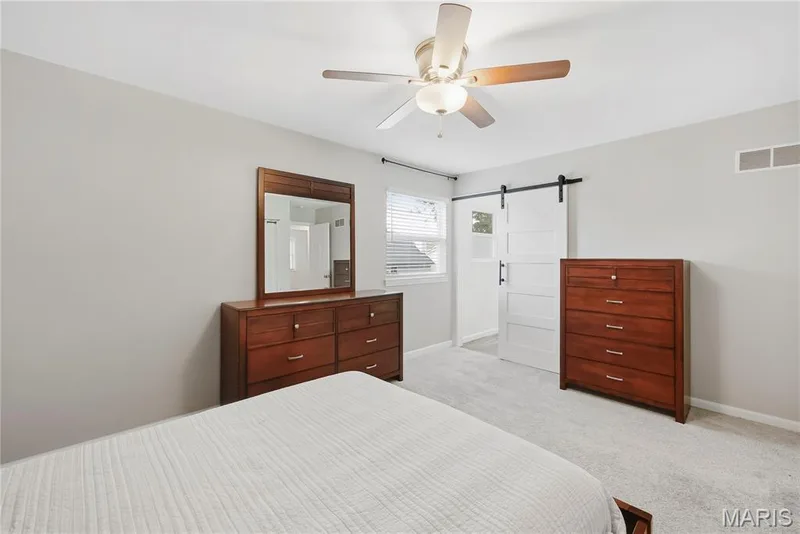 Barn Door Slider leads to the Owners Bath! — 27 Oak Valley Drive, St Peters, MO 63376