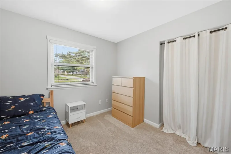 Bedroom #2 features a Full-Size Closet & Ceiling Light! — 27 Oak Valley Drive, St Peters, MO 63376
