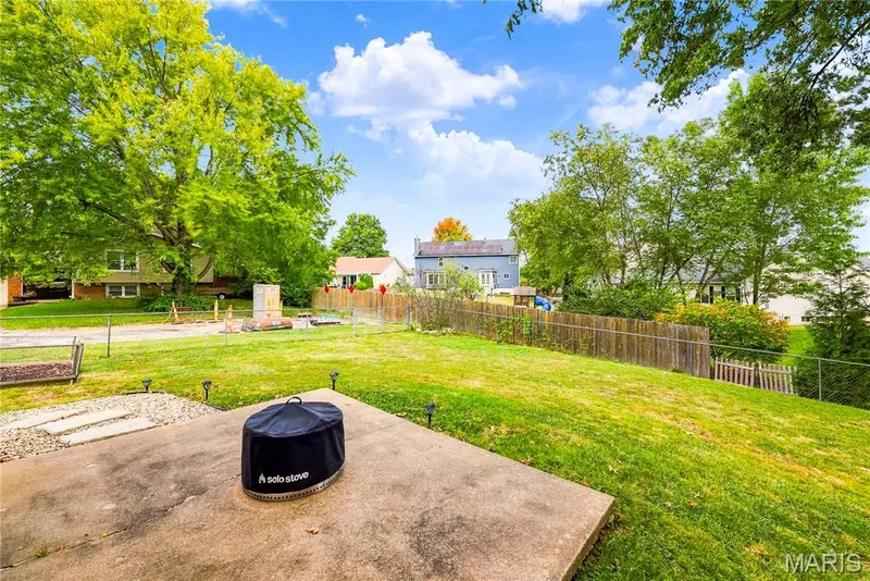 Enjoy the Level Fenced Backyard! The Dead End Street offers additional Parking.  St Charles County is currently making street improvements through out the neighborhood and that is their temporary equipment! — 27 Oak Valley Drive, St Peters, MO 63376