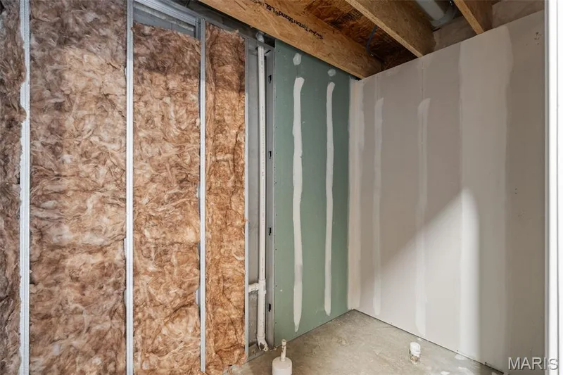 roughed in plumbing for a bathroom in the basement — 17 Rydal Place, St Charles, MO 63303