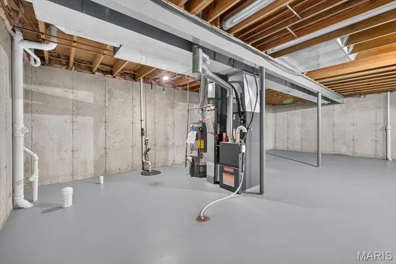 HVAC and sump situated for easy of finishing — 1540 Batters Box Drive, O'Fallon, MO 63366