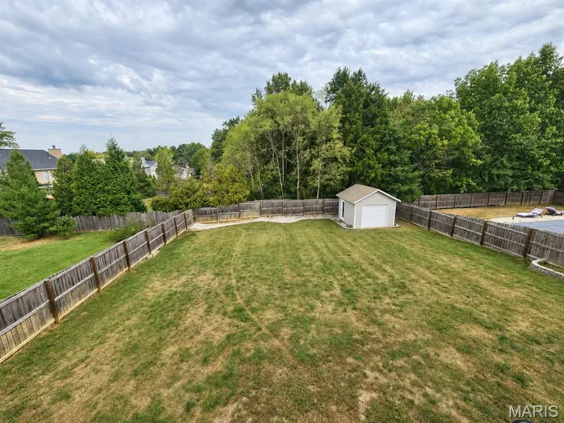 Large private backyard — 2548 Autumn Fields Lane, Wentzville, MO 63385