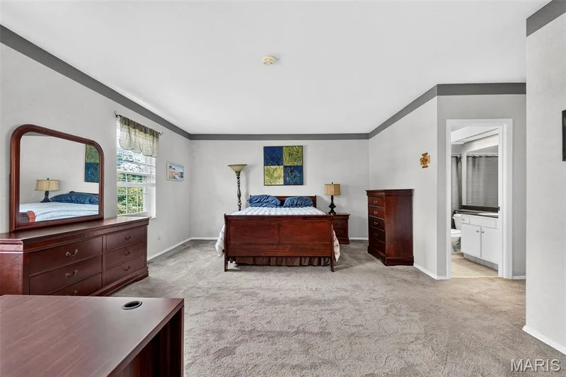 Main Level Primary Bedroom — 25 Vicksburg Station, St Charles, MO 63303
