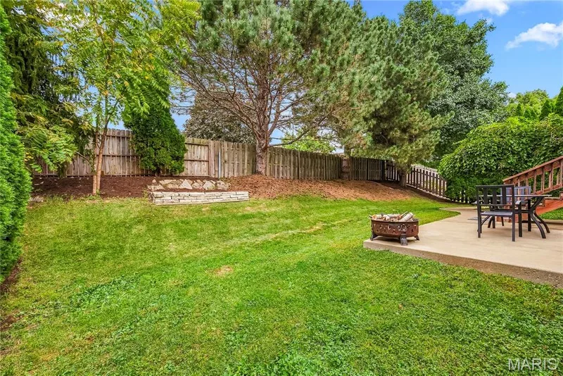 Gently Sloping Backyard with Fencing — 1645 Wild Goose Run, St Charles, MO 63303
