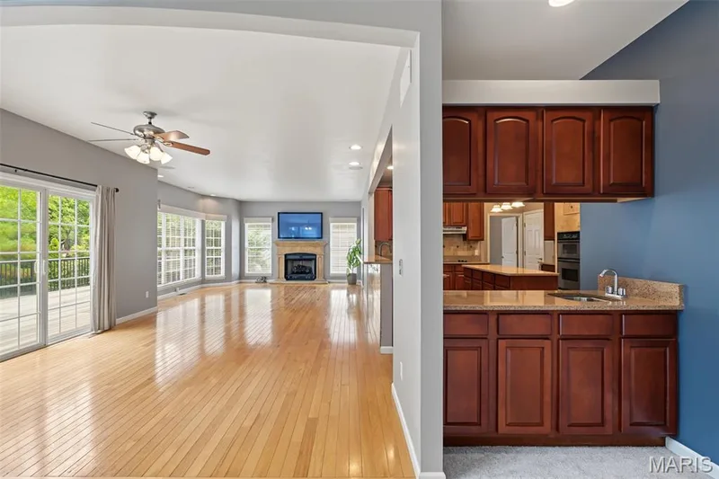 Wet Bar and Heart Room View — 1052 Brook Mont Drive, O'Fallon, MO 63366