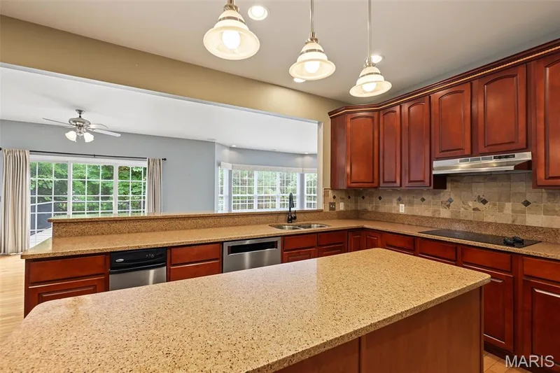 Large Kitchen Island — 1052 Brook Mont Drive, O'Fallon, MO 63366