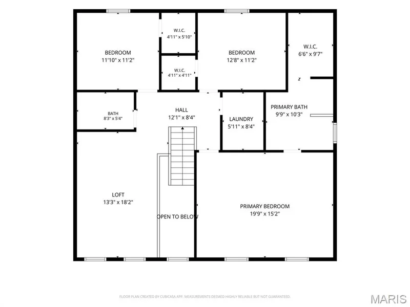 Upper level floor plan. — 1417 Plantation Manor Court, St Peters, MO 63303