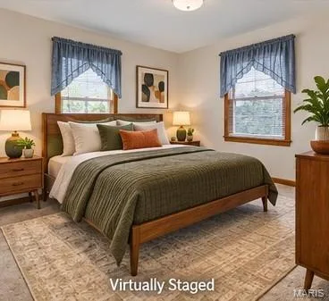 Virtually Staged Primary Bedroom - 2 Closets!!! — 219 Mexico Road, Wentzville, MO 63385