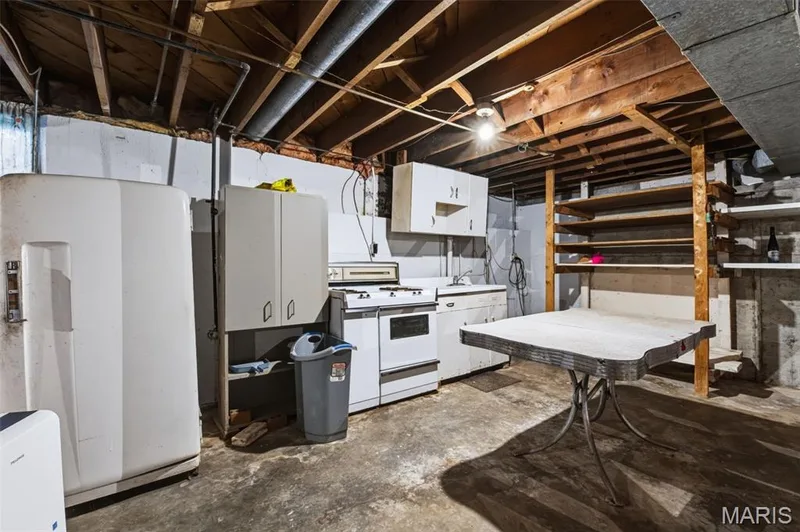 It may not be fancy, but there’s plenty of space! Large unfinished basement with room for storage, projects, hobbies and more. — 219 Mexico Road, Wentzville, MO 63385
