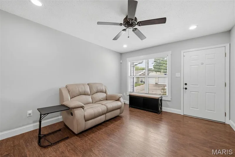Living Room with Fan and Recessed Lighting — 3248 Meadow Trail Drive #75, St Peters, MO 63376