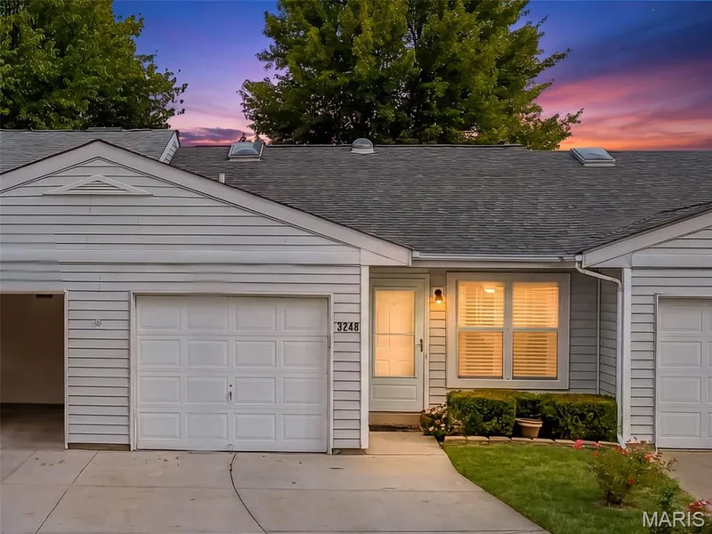 Front Elevation at Dusk — 3248 Meadow Trail Drive #75, St Peters, MO 63376